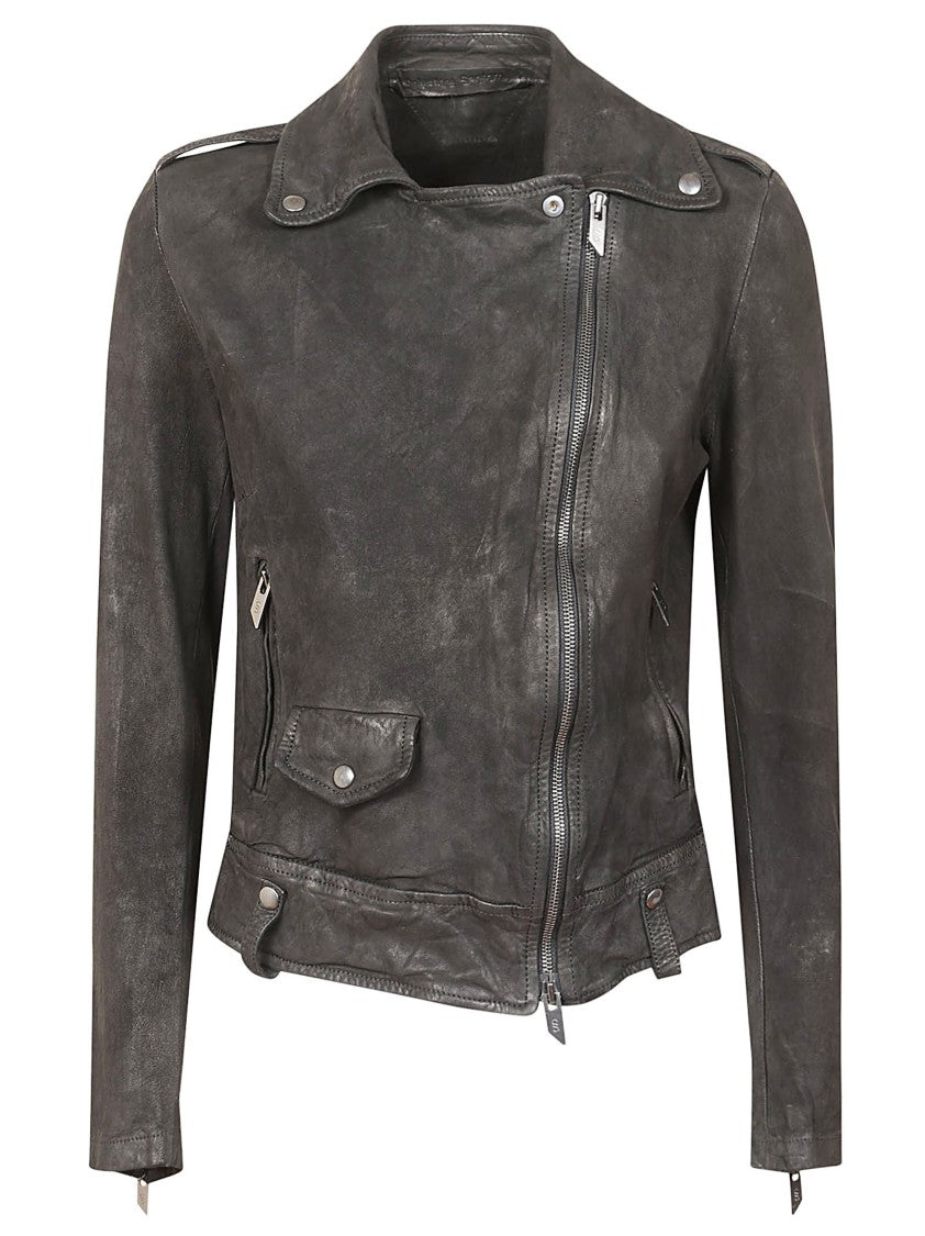 Salvatore Santoro Classic Biker Jacket With Tailored Fit