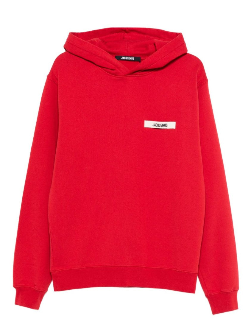 Jacquemus Red Hoodie With Modern Silhouette