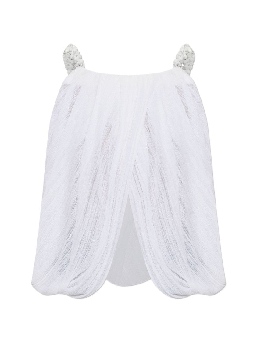 Balmain Minimalist Sleeveless Crew Neck Knit Top