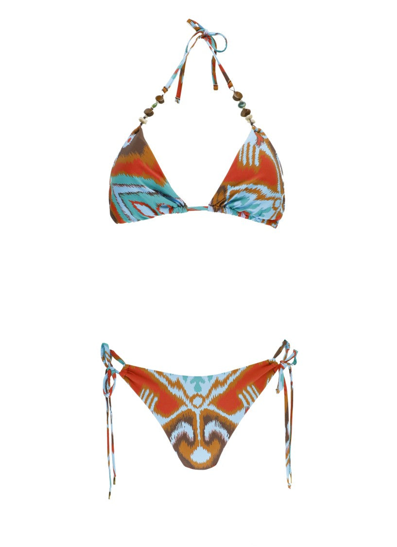 Miss Bikini Triangle Top Bikini With Beaded Embellishments