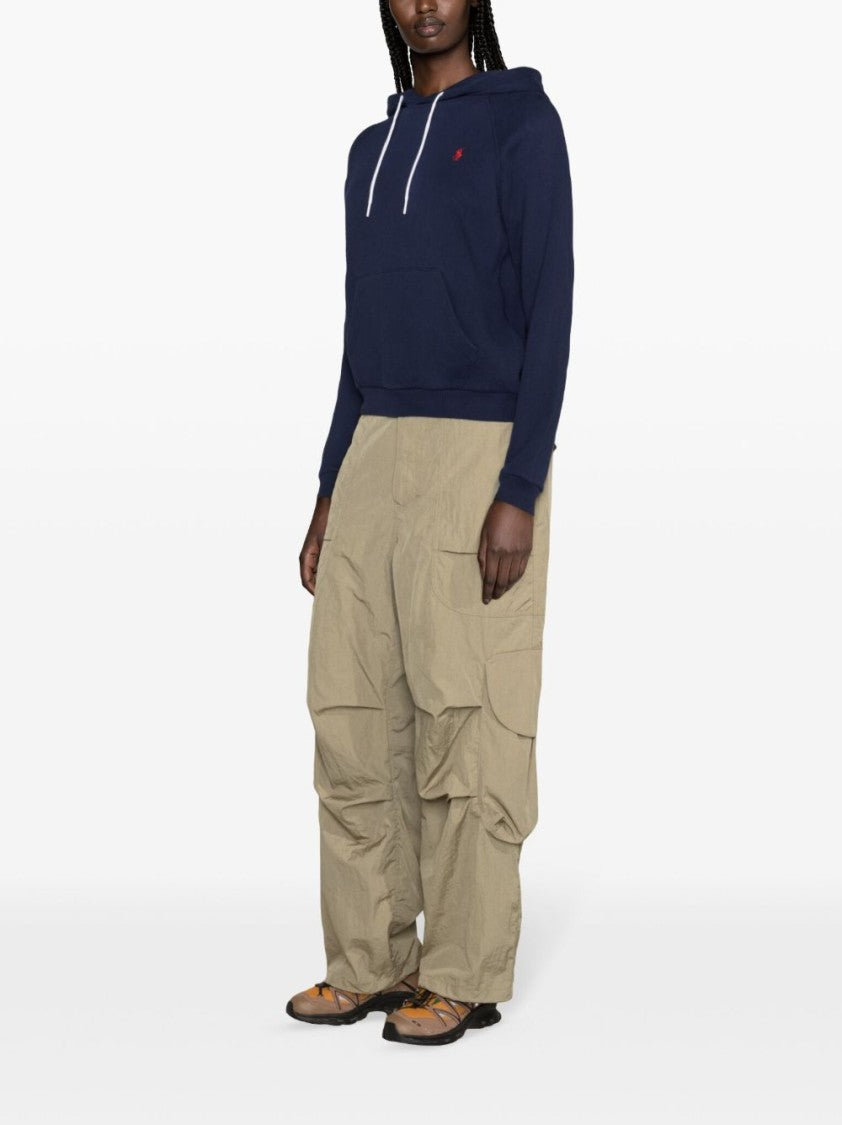 Polo Ralph Lauren Navy Blue Hoodie With Drawstring