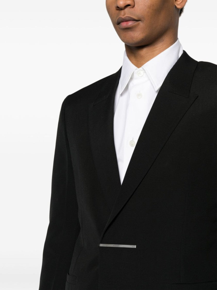 Givenchy Peak Lapel Black Wool Blazer