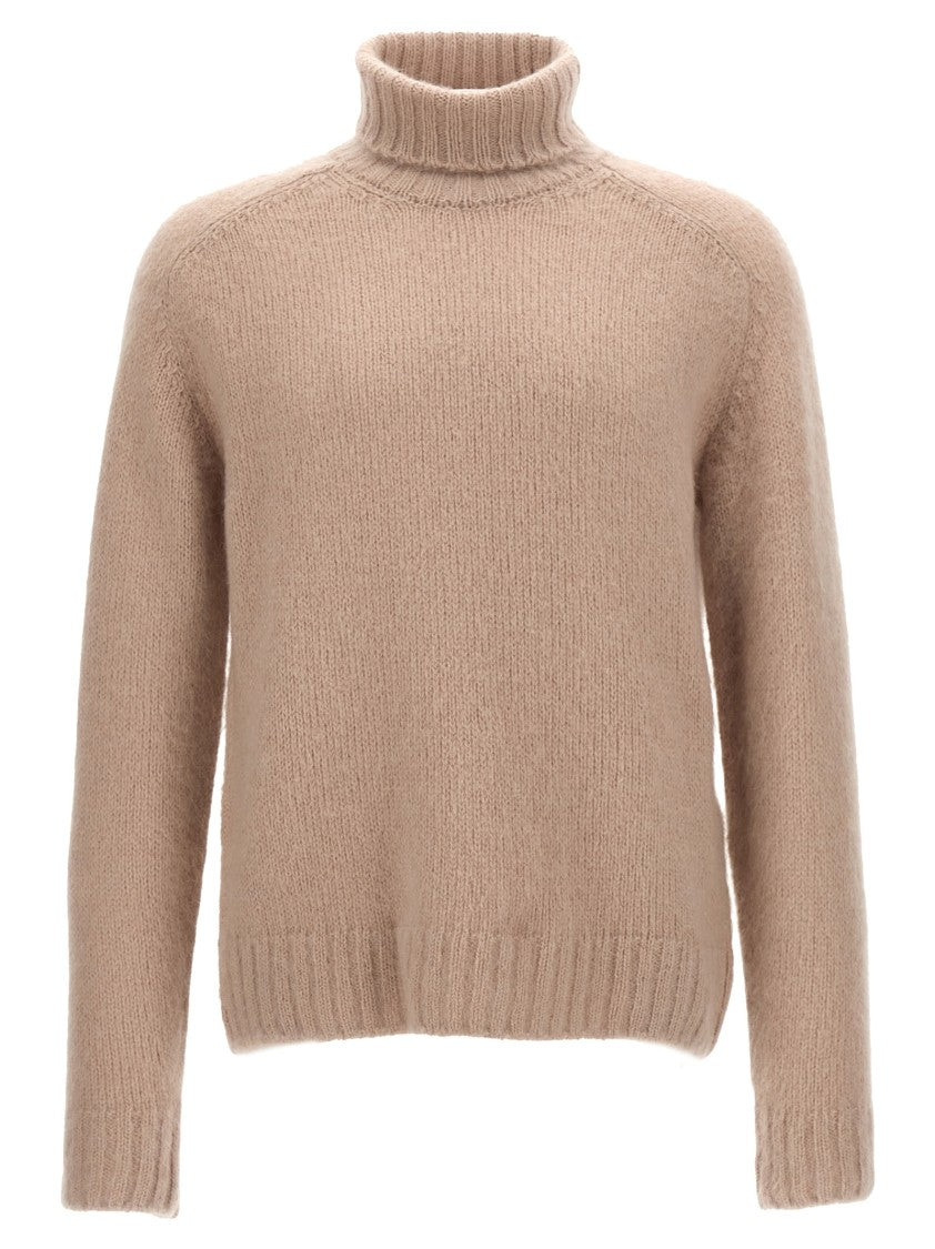 Tom Ford High Neck Mohair Blend Sweater With Ribbed Detailing