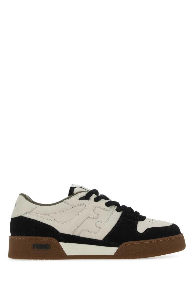 Fendi Multicolor Leather And Suede Match Sneakers