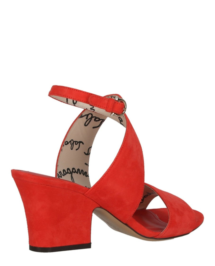 Ferragamo Sheena Suede Heel Sandals