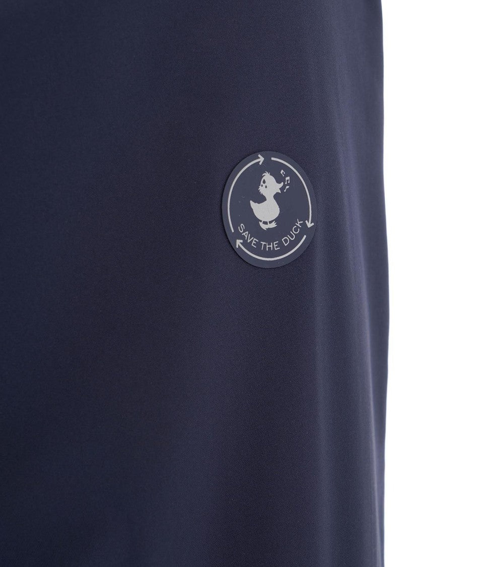 Save The Duck High Collar Water-Resistant Jacket With Logo Applique