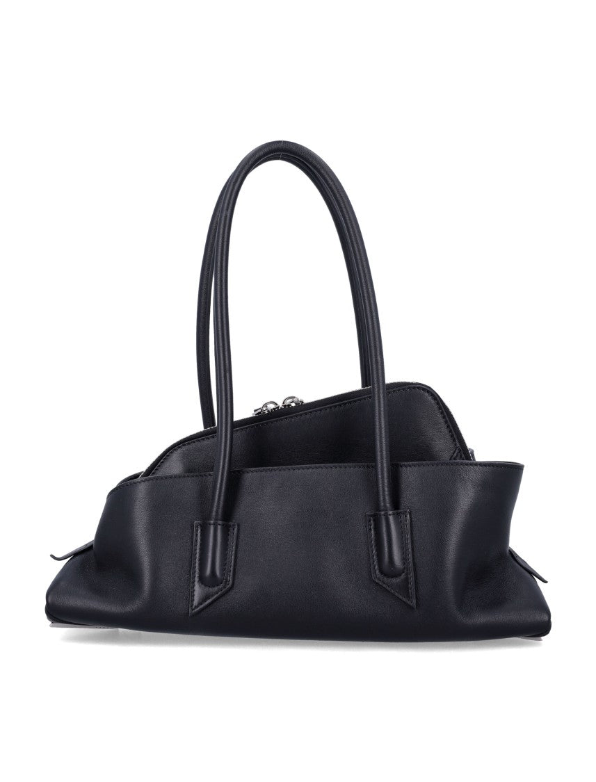 The Attico Calf Leather Asymmetric La Passeggiata Tote Bag