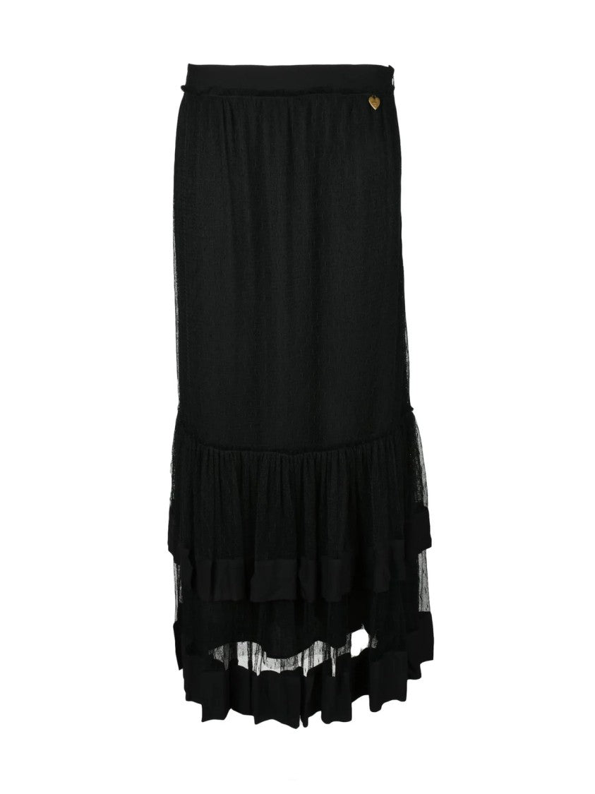 Twin-Set Black Viscose Skirt