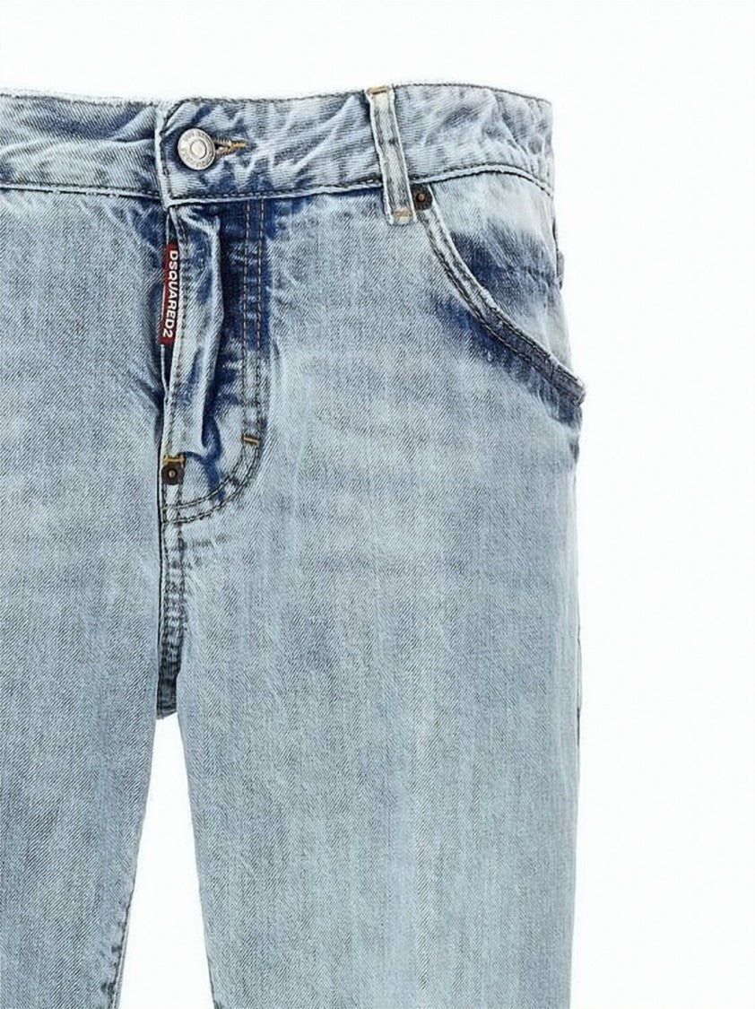 Dsquared2 Light Wash Distressed Denim Pants