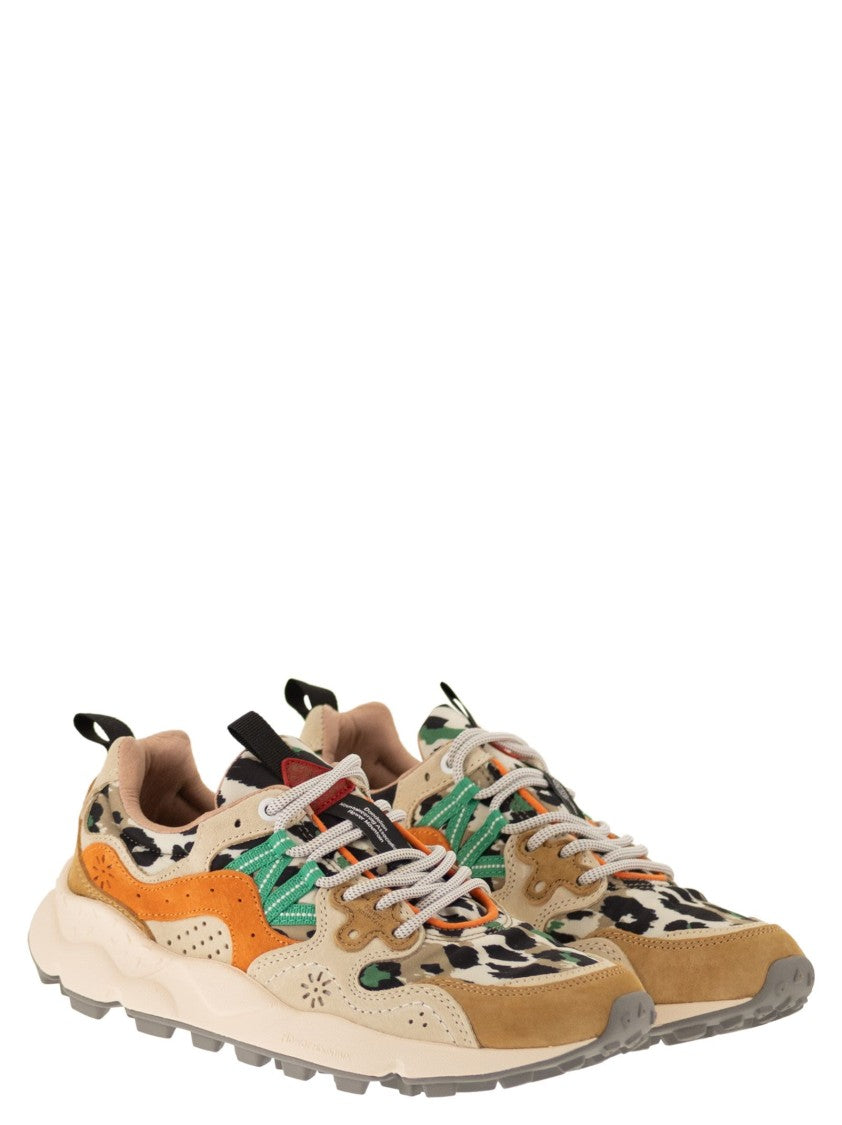 Flower Mountain Yamano 3 - Sneakers In Suede And Technical Fabric