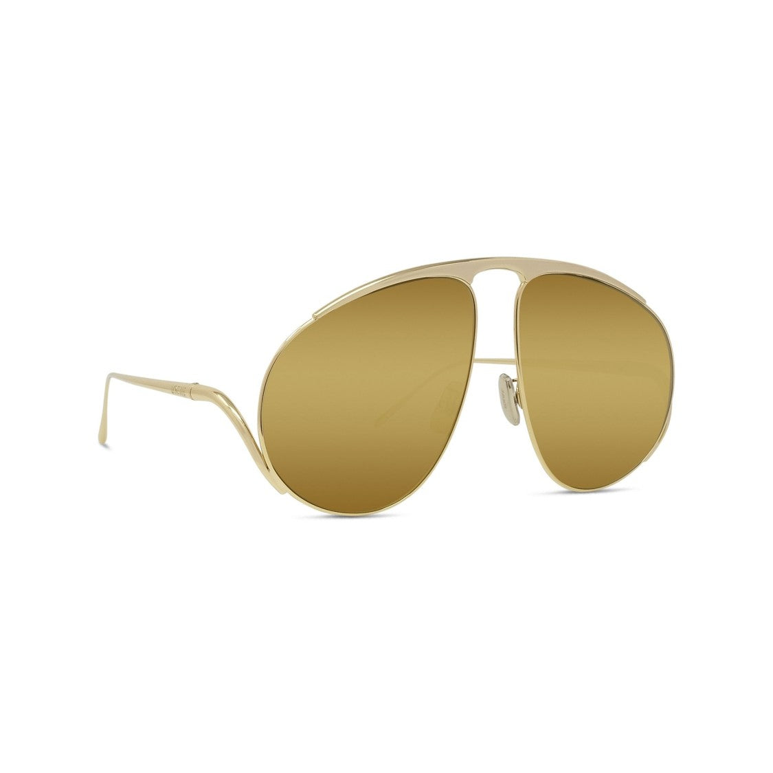 Loewe Gold Lw40180u Double Bridge Aviator Sunglasses