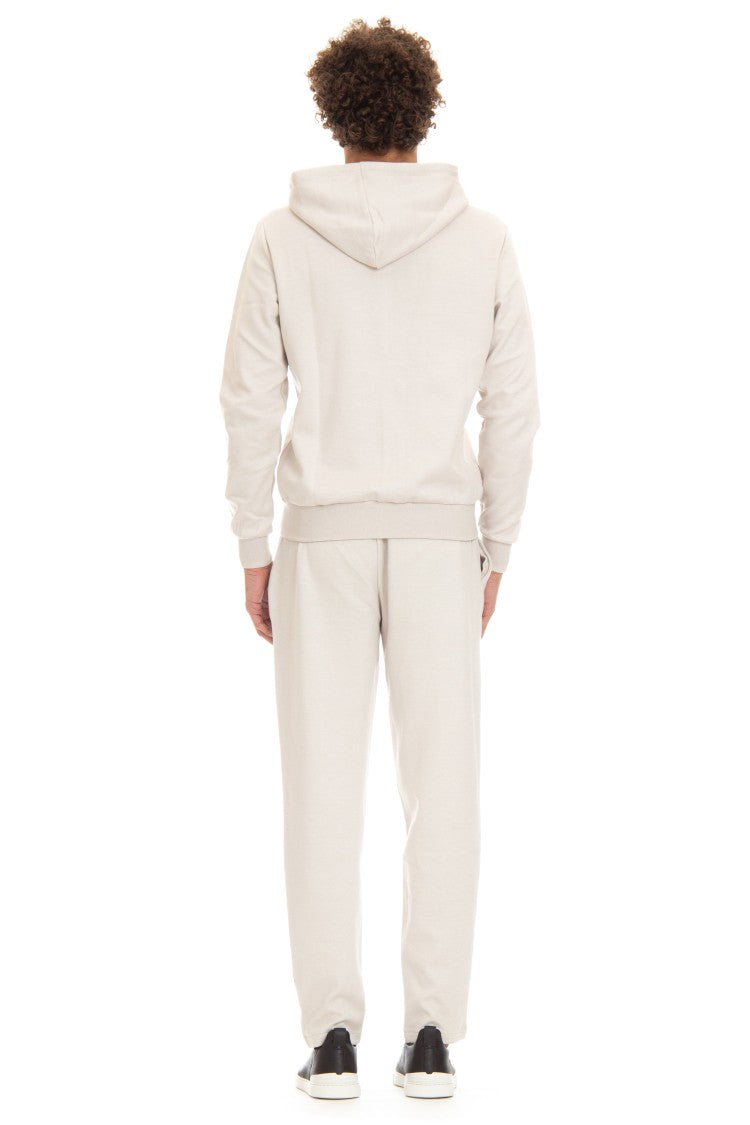 Eleventy Full-Zip Hoodie In Cotton-Cashmere-Silk Blend