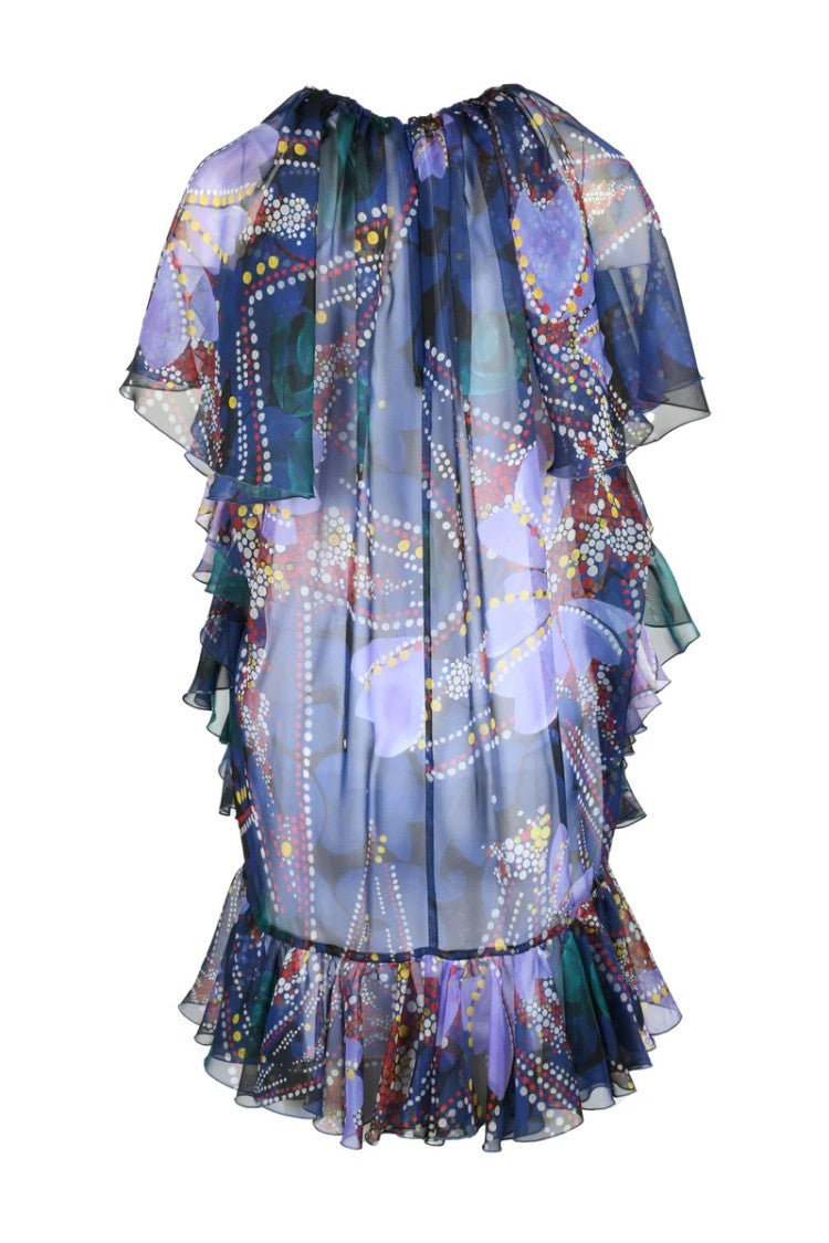 Dsquared2 Polyester Voile Dress With Slip - Purple