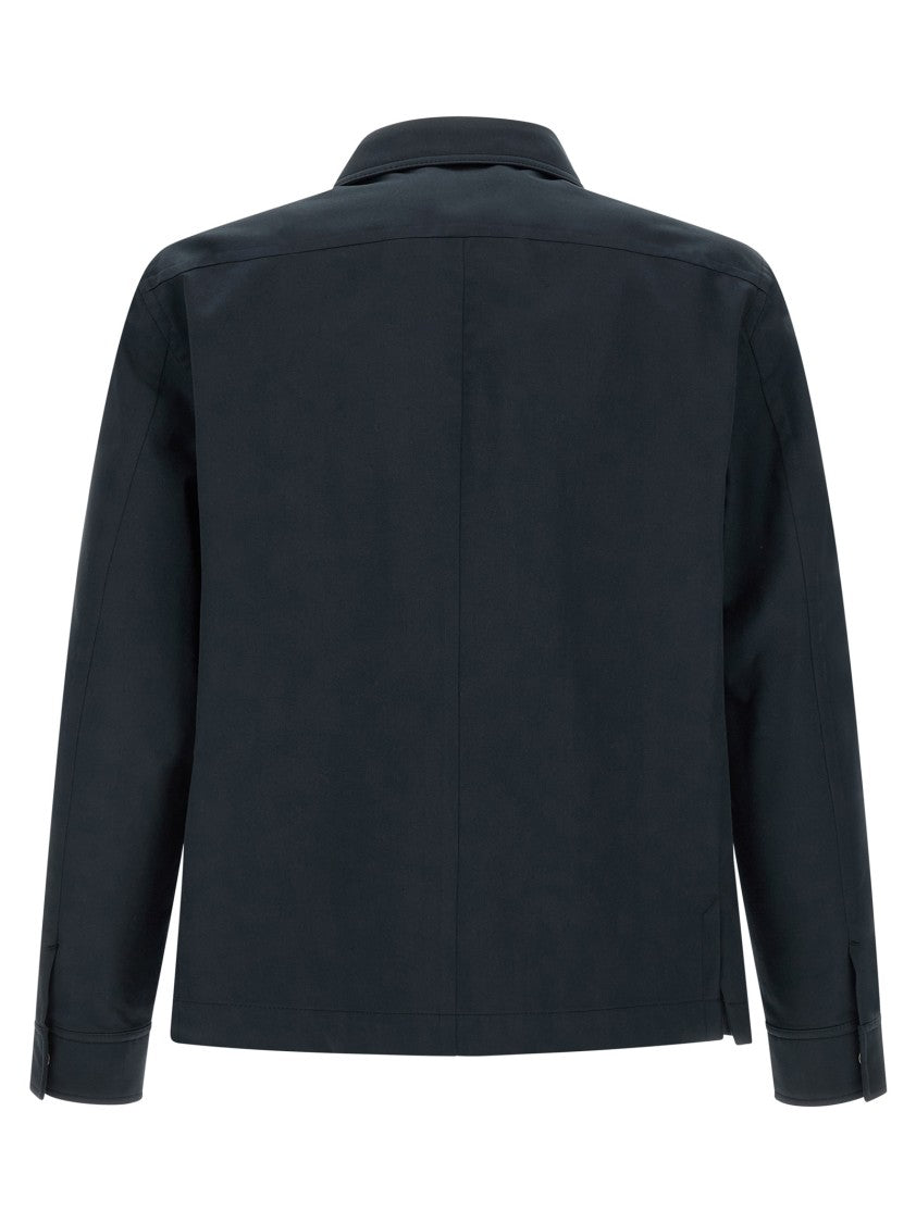 Tom Ford Heavy Cotton Twill Overshirt With Concealed Button Closure And Side Slits