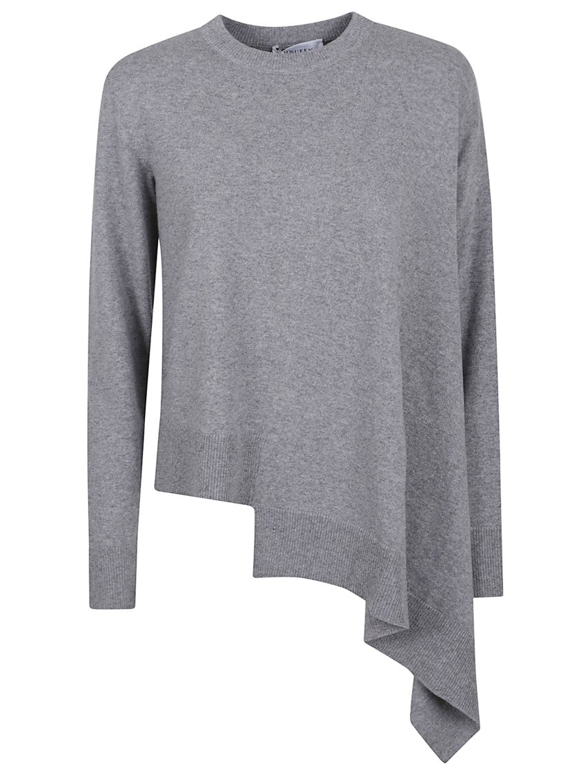 Alexander Mcqueen Hem Gray Cashmere Jumper