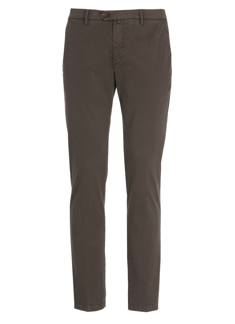 Briglia 1949 Brown Cotton Straight-Leg Pants