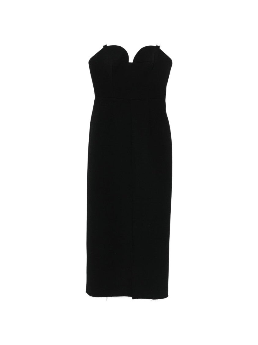 Givenchy Black Silk And Nylon Midi Dress