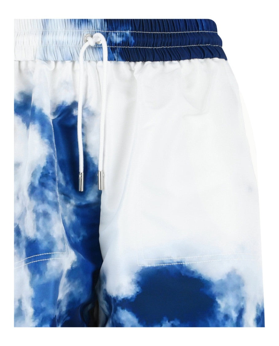Alexander Mcqueen Sky Print Dolphin Shorts