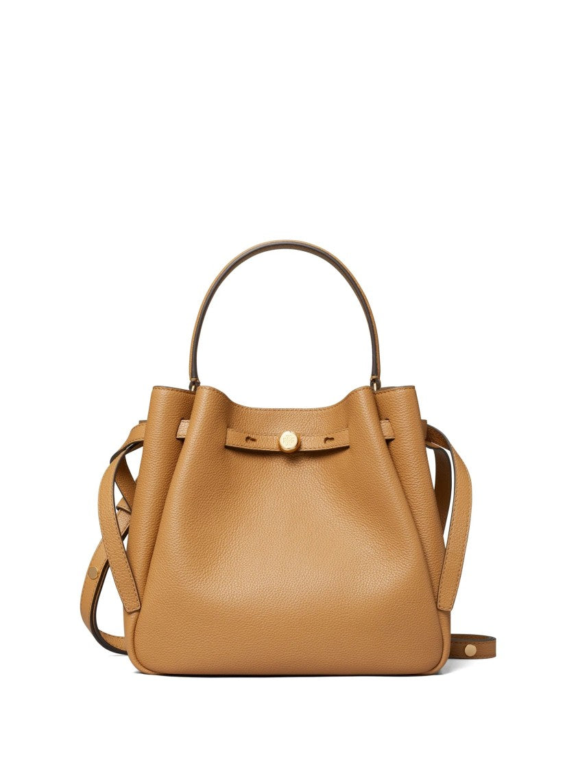 Tory Burch Brown Romy Textured Leather Bucket Bag