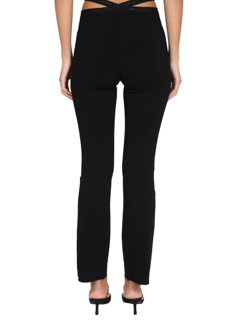 T By Alexander Wang Cross Leggings With Logo