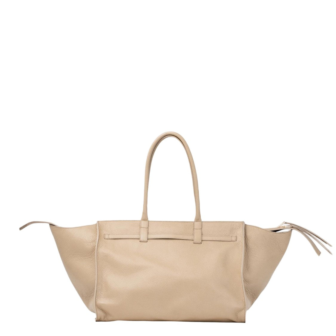Benedetta Bruzziches Ivory Deer Leather Bag With Metal Hardware