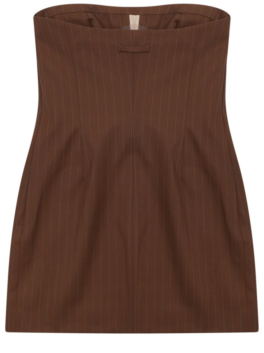 Jean Paul Gaultier Strapless Virgin Wool-Blend Mini Dress