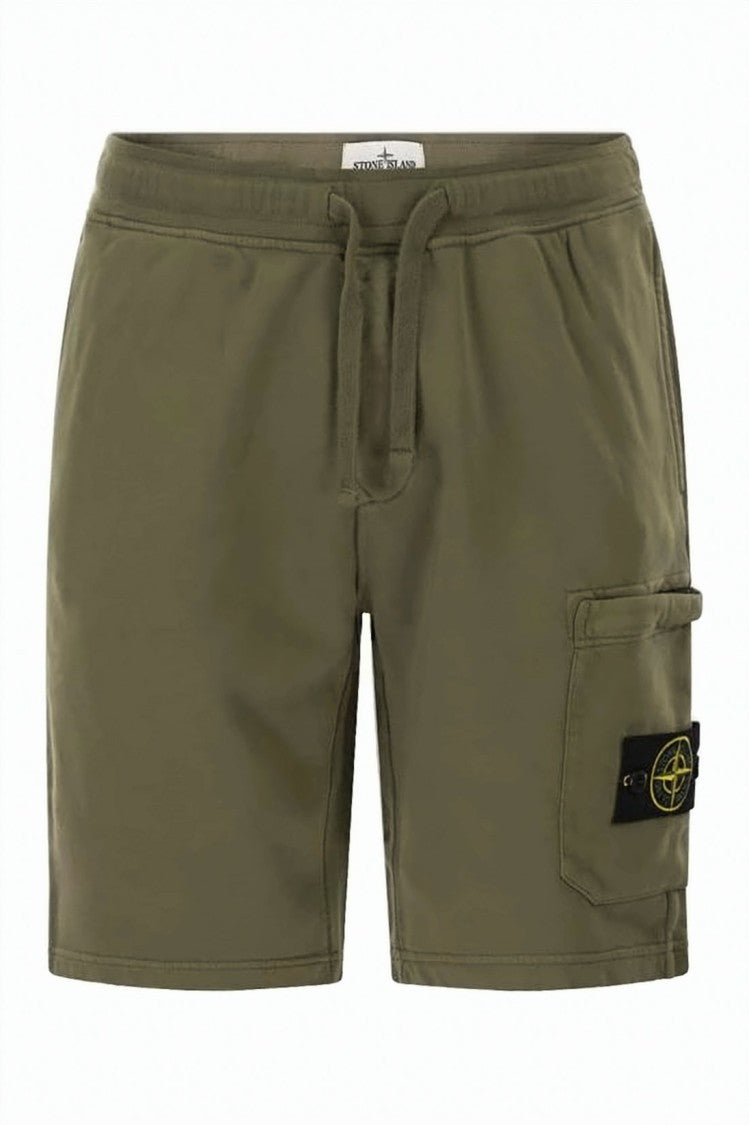 Stone Island Olive Green Cargo Shorts
