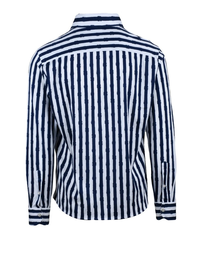 Sonrisa Blue White Cotton Shirt