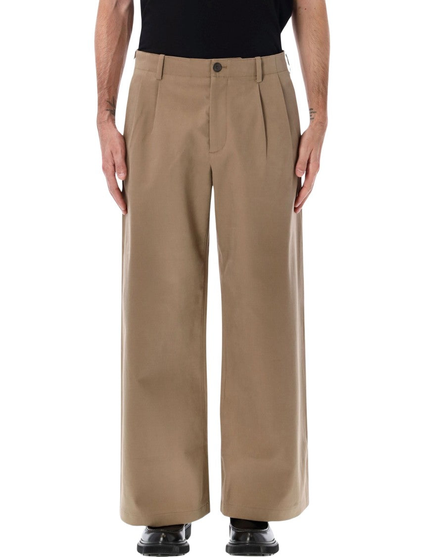 Our Legacy Bridge Chino Wide Leg Cotton Trousers