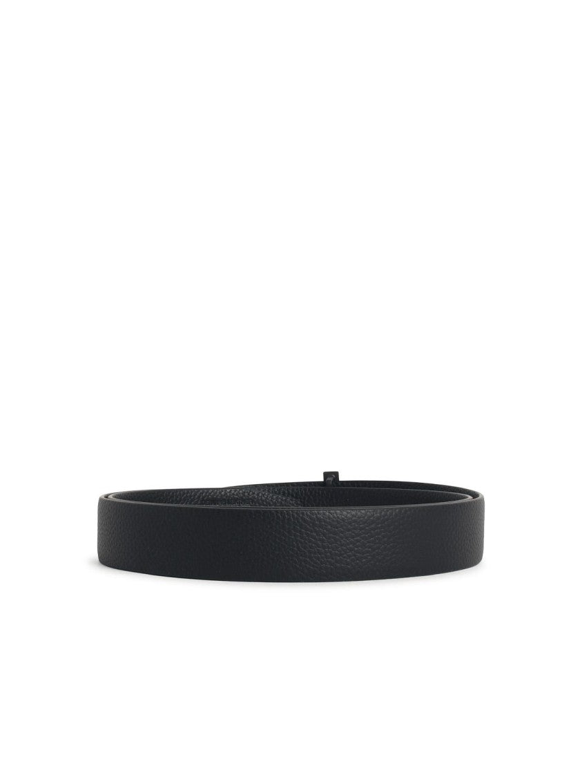 Tom Ford 'T Icon' Black Leather Belt