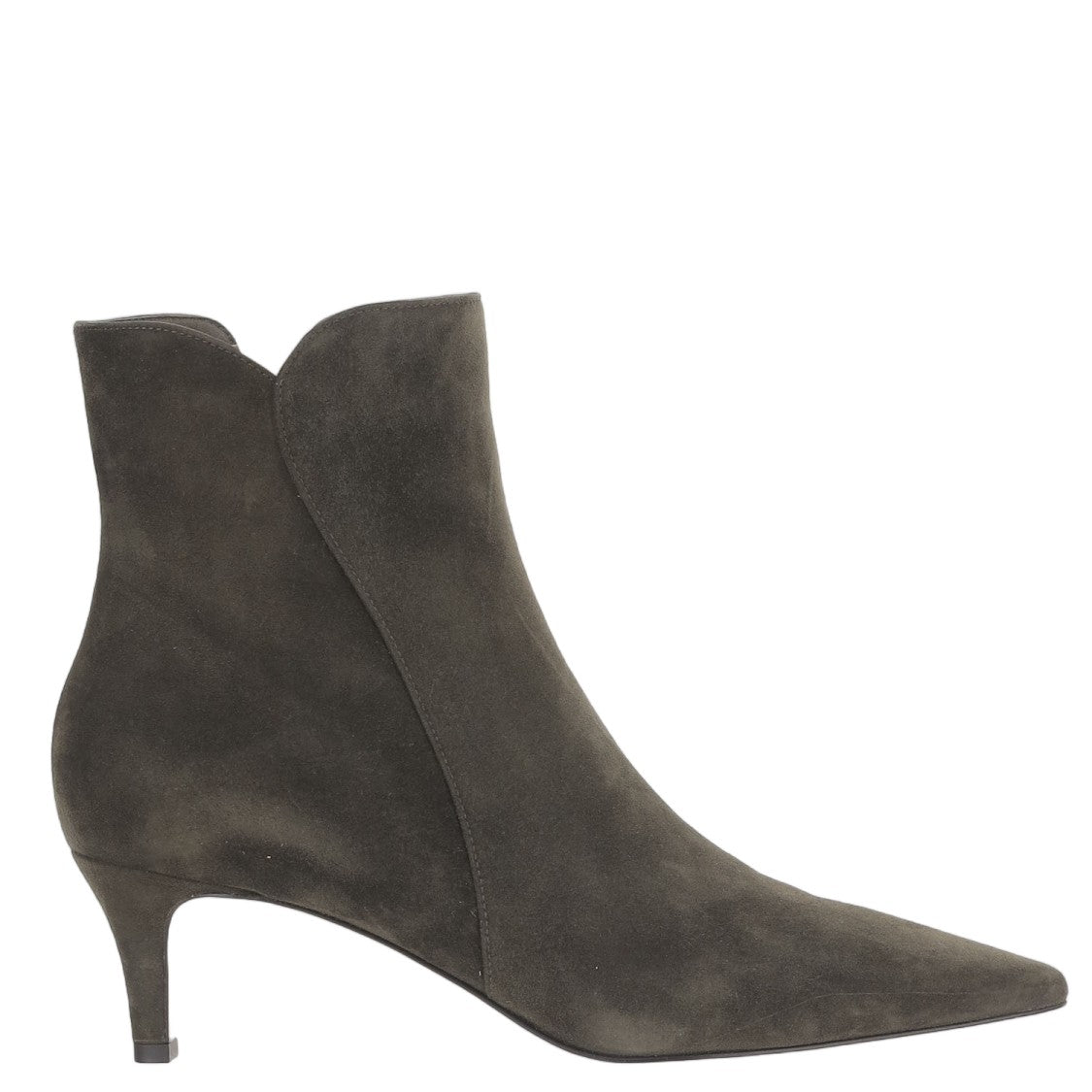 Gianvito Rossi Pointed-Toe Suede Ankle Boots With Side Zipper Closure