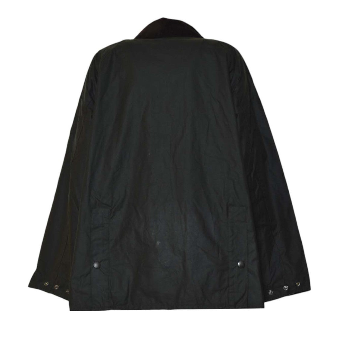 Barbour Dark Waxed Casual Jacket With Corduroy Collar