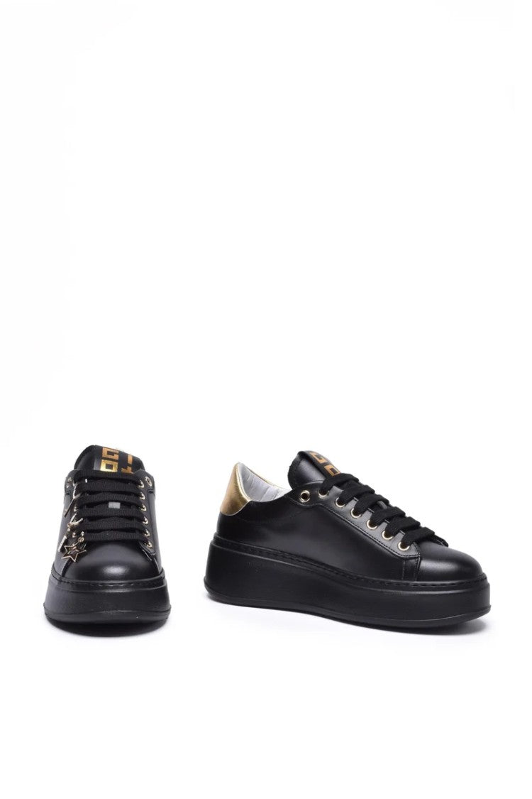 Gio + Black Leather Rubber Women's Sneakers