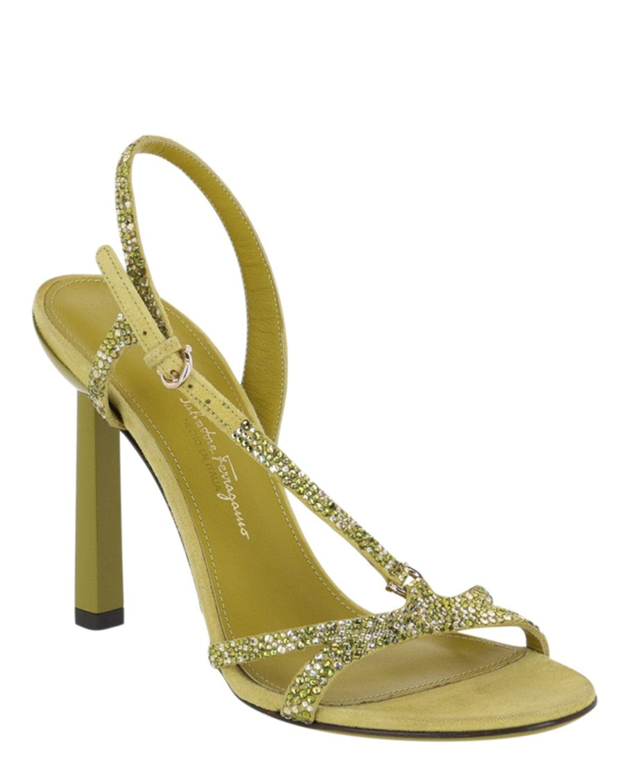 Ferragamo Jole X5 Crystal Embellished Heels
