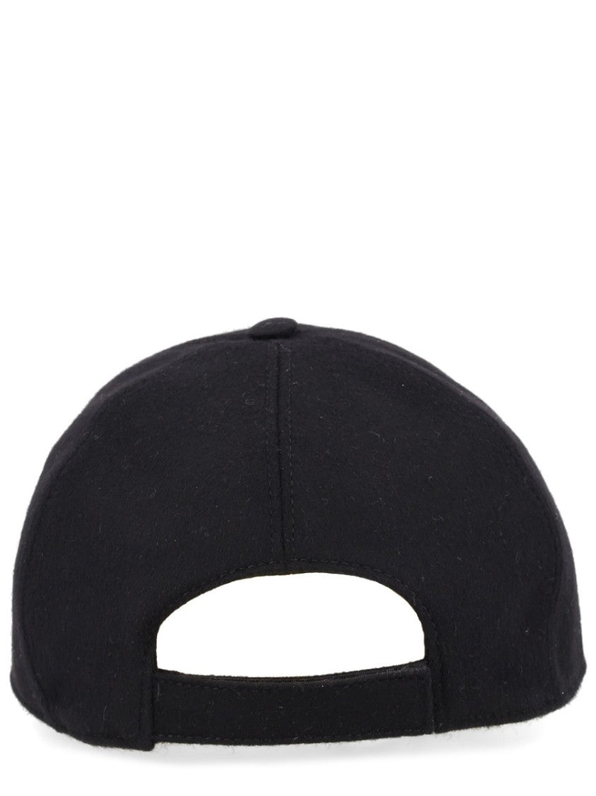 Fendi Wool-Cashmere Blend Structured Baseball Hat