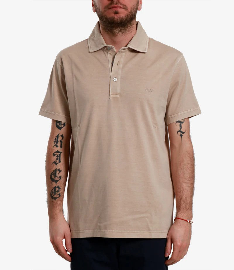 Fay Short-Sleeved Polo Shirt With Classic Collar