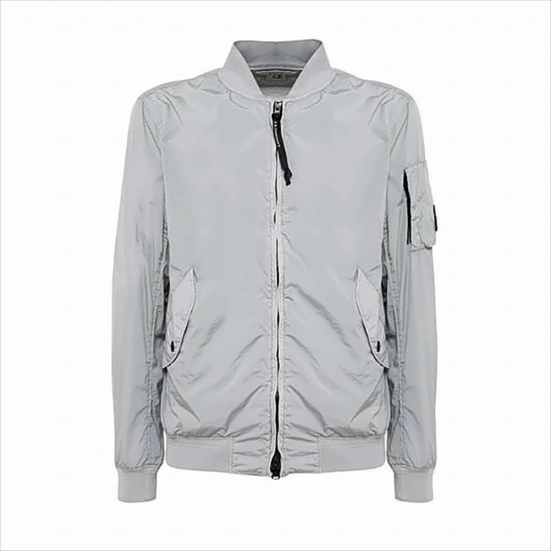 C.P. Company Lightweight Silver Bomber Jacket With Modern Design