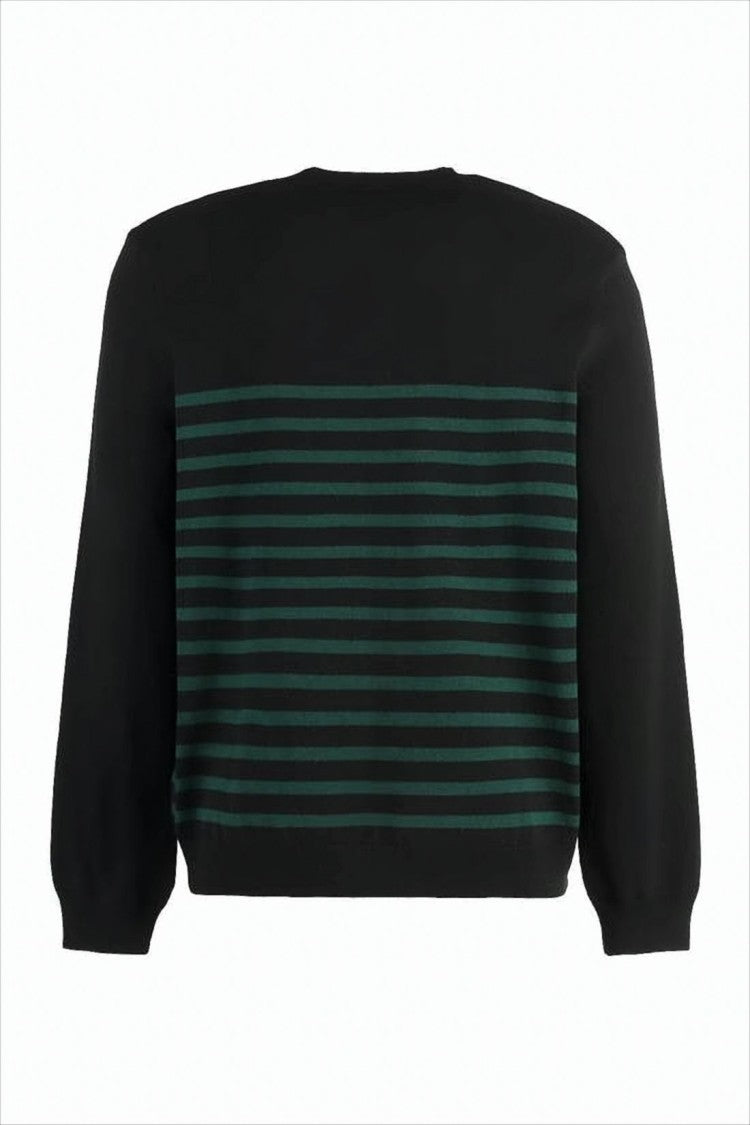 A.P.C. Crew Neck Striped Knitwear With Cashmere