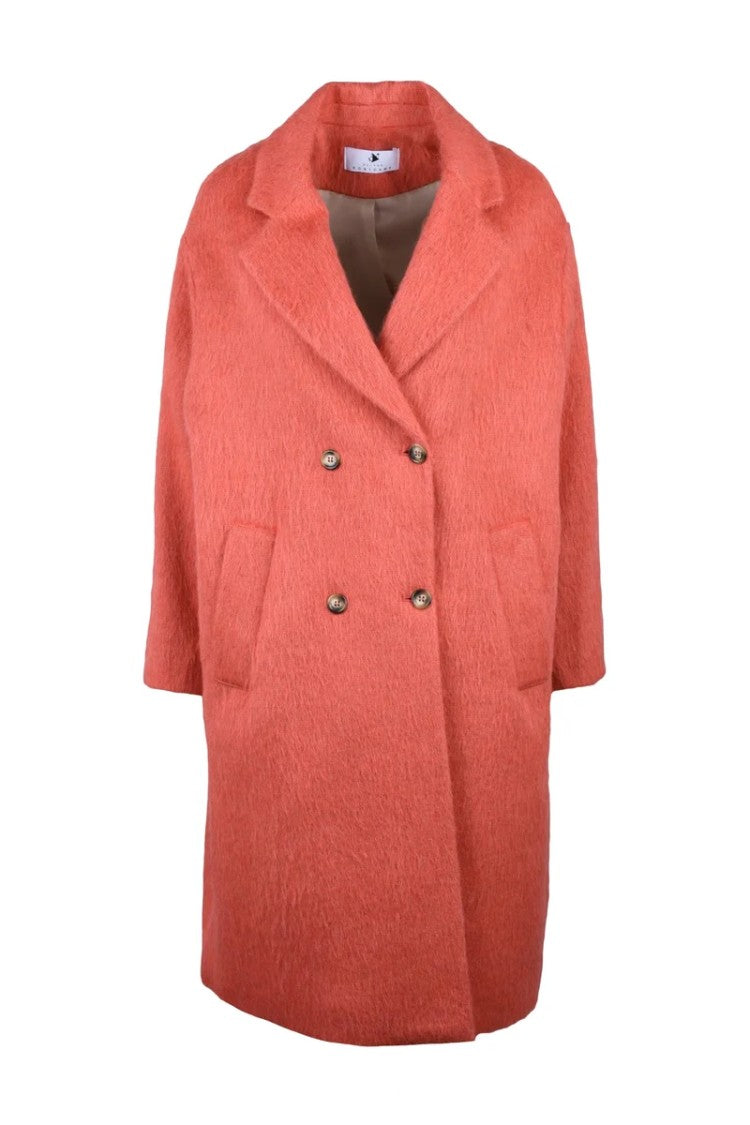 Oliver Horigamy Double-Breasted Coat - Red
