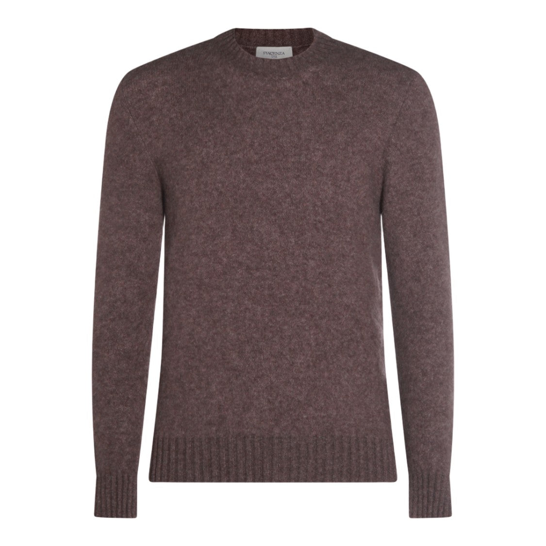 Piacenza Cashmere Dove Grey Cashmere Sweater With Ribbed Cuffs