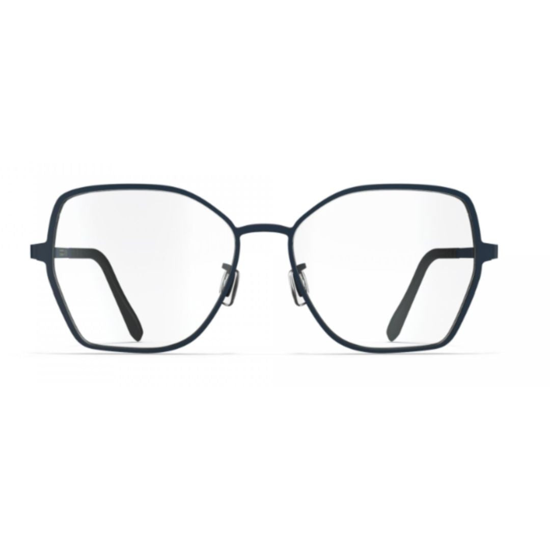 Blackfin Bf1082 Antigua Sleek Geometric Blue Frame Eyeglasses With Adjustable Nose Pads