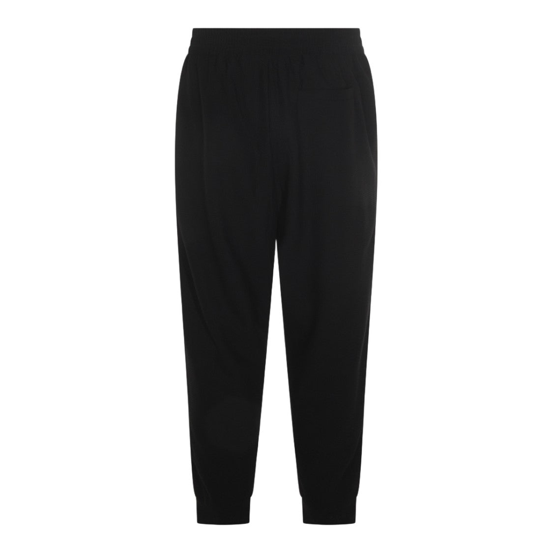Giorgio Armani Relaxed Fit Black Trousers With Textured Fabric