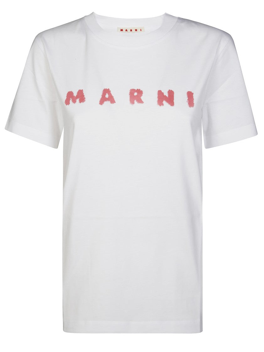 Marni Relaxed Fit Marni T-Shirt With Textured Logo