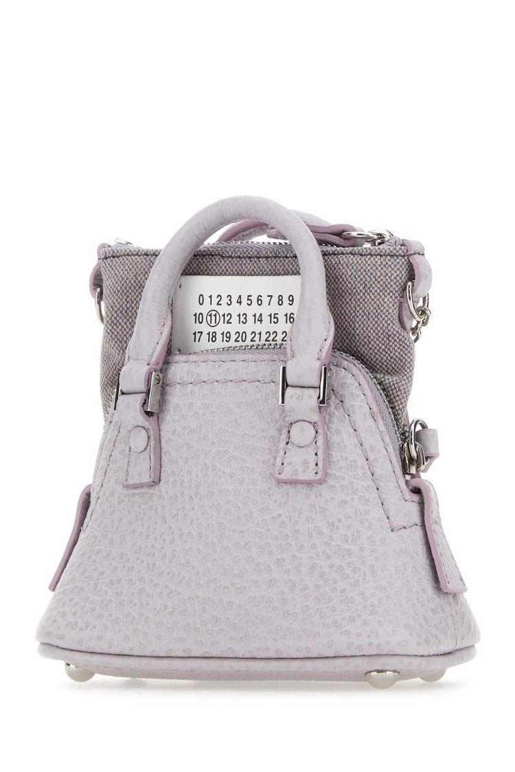 Maison Margiela Lilac Leather And Fabric 5Ac Classique Baby Handbag