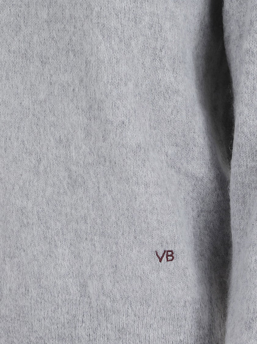 Victoria Beckham High Neck Fuzzy Texture Sweater