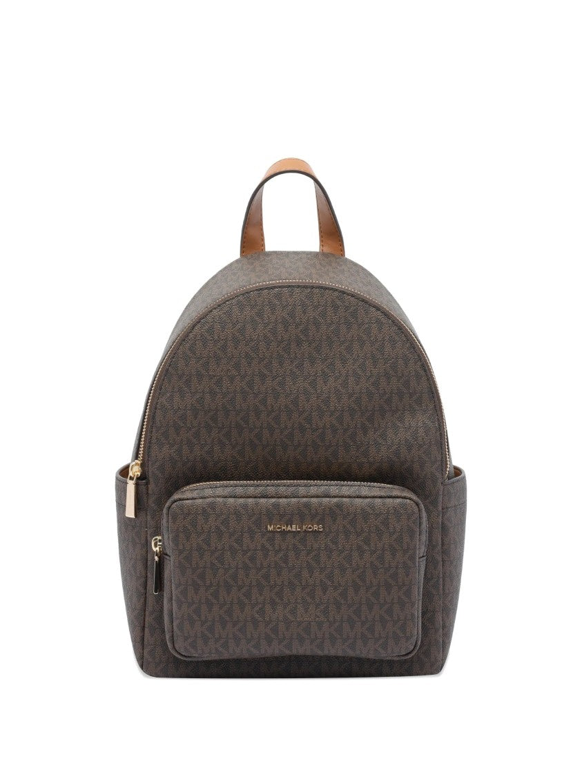Michael Kors Dark Brown Monogram Pattern Backpack