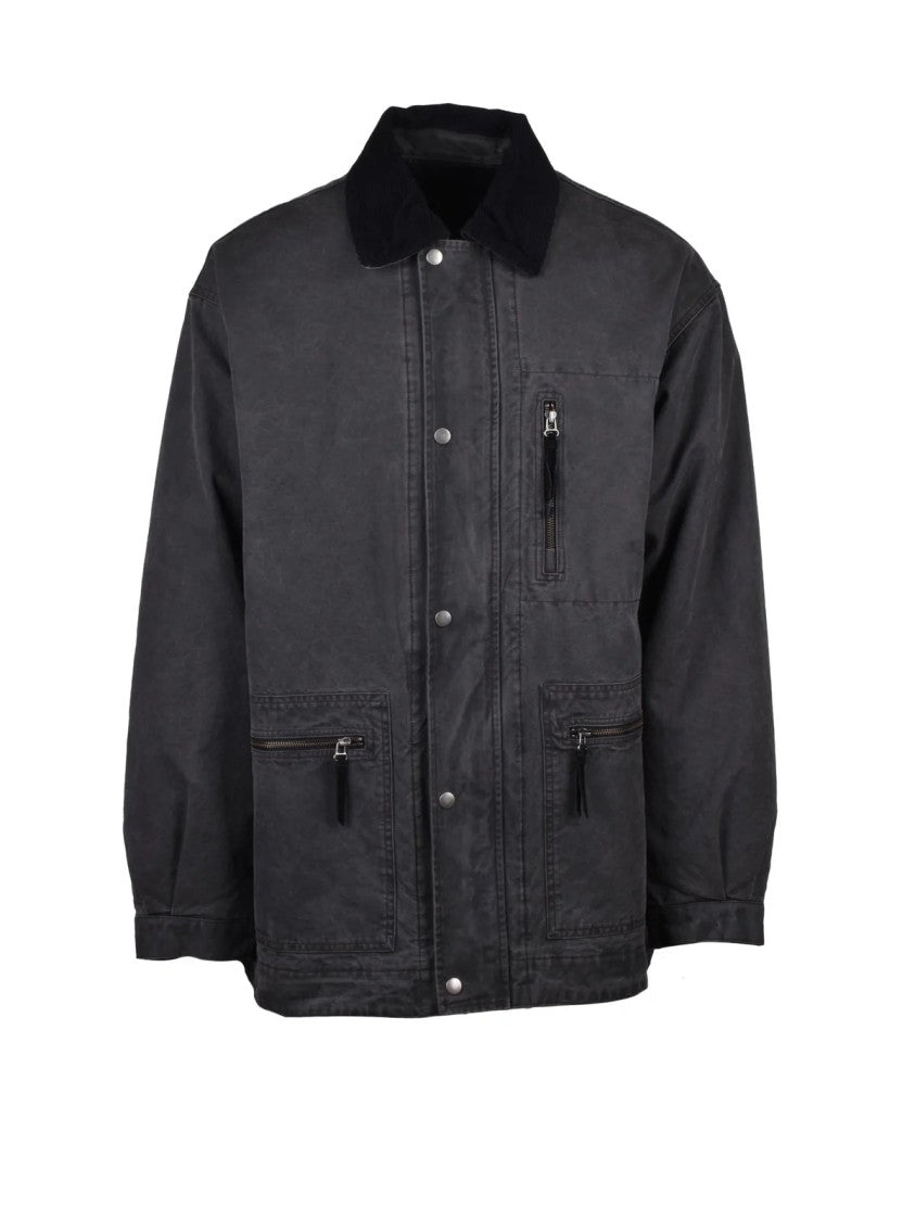 Isabel Marant Mid-Length Grey Overcoat With Quilted Interior