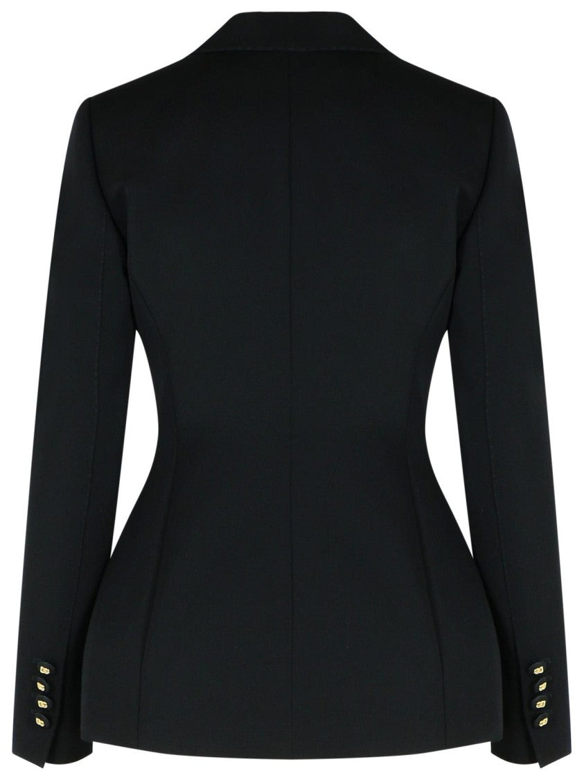 Dolce & Gabbana Black Virgin Wool Blazer