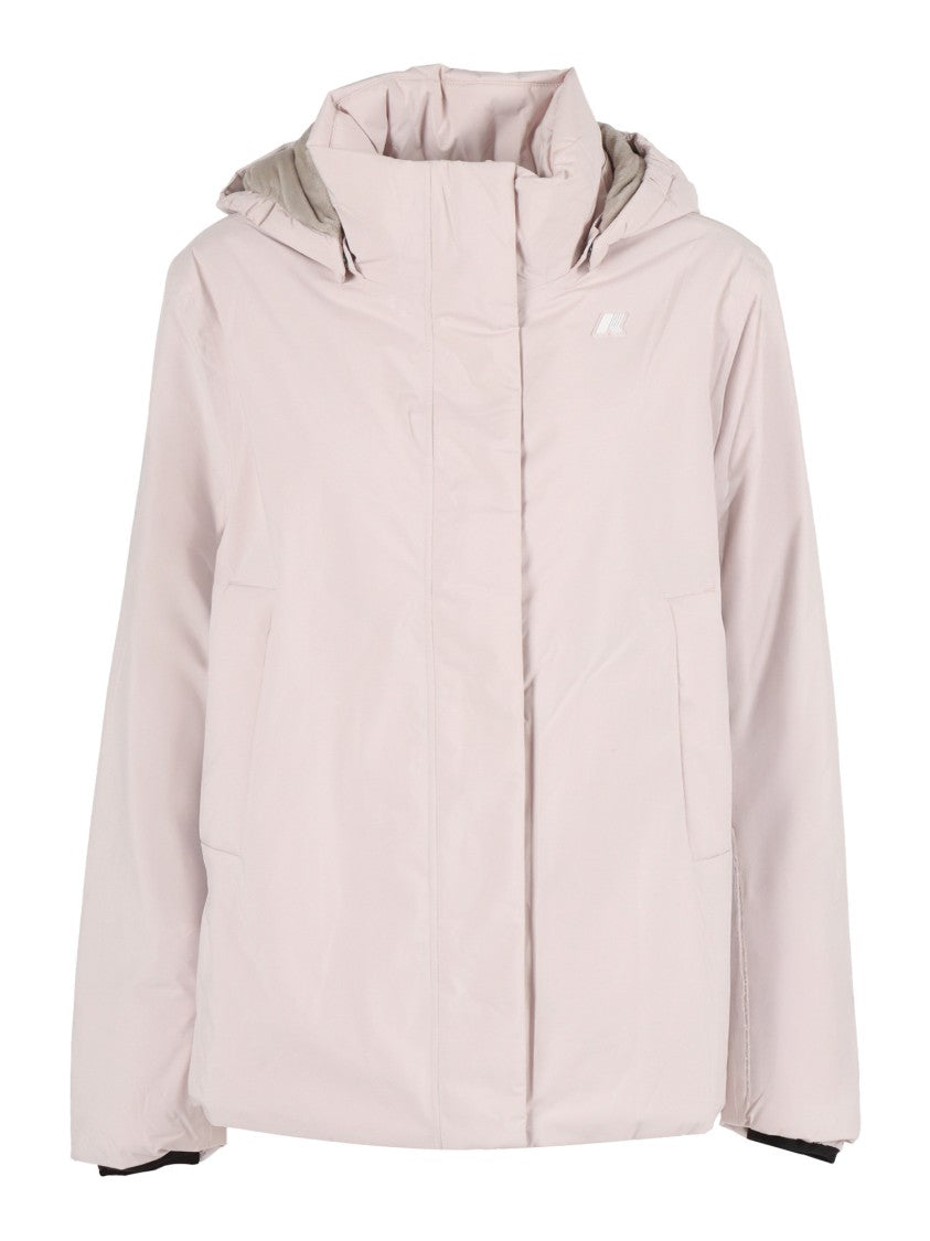 K-Way Short Soft-Touch Jacket With Minimalist Design