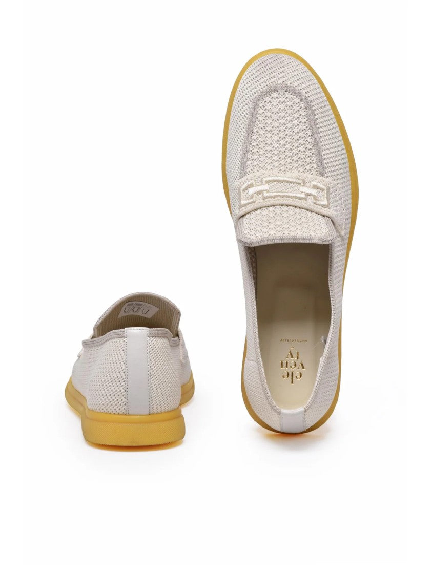 Eleventy White Women Fabric Loafer